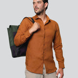 The Rod Linen Shirt - Camel Brown