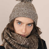 The Hemp Wool Bobble Beanie - Brown