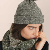 The Hemp Wool Bobble Beanie - Green