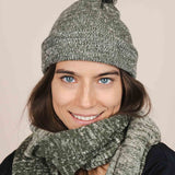 The Hemp Wool Bobble Beanie - Green