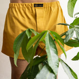 The Cotton Boxer Shorts - Mustard