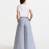 The Palazzo Linen Pants - Marina Blue