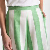 The Palazzo Linen Pants - Lime Rush