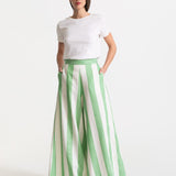 The Palazzo Linen Pants - Lime Rush