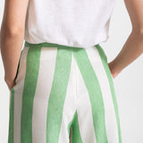 The Palazzo Linen Pants - Lime Rush