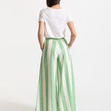 The Palazzo Linen Pants - Lime Rush