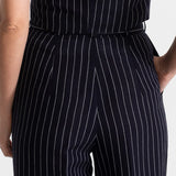 The Figa Linen Trousers - Midnight Stripes