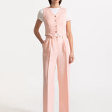 The Figa Linen Trousers - Pink