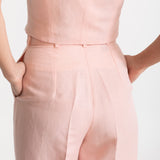 The Figa Linen Trousers - Pink