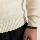 The Rodna Merino Wool V-Neck Jumper - White