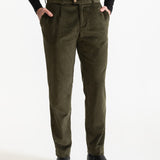 The Dacian Corduroy Trousers - Olive