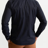 The Peles Egyptian Cotton Shirt - Navy Blue