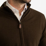 The Monor 100% Wool Cardigan - Brown