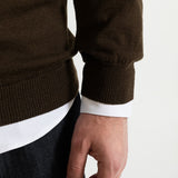 The Monor 100% Wool Cardigan - Brown