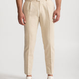 The Romana Linen-Cotton Trousers - Natural