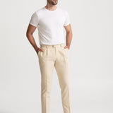 The Romana Linen-Cotton Trousers - Natural