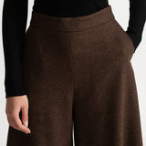 The Palazzo Wool Pants - Mocha Brown