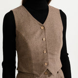 The Figa Wool Waistcoat - Brown