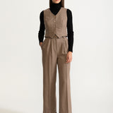 The Figa Wool Waistcoat - Brown