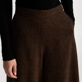 The Palazzo Wool Pants - Rustic Chestnut