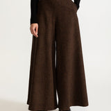 The Palazzo Wool Pants - Rustic Chestnut