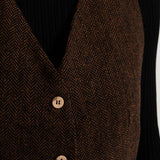 The Jina Wool Waistcoat - Rustic Chestnut