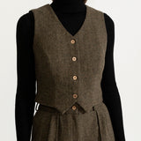 The Figa Wool Waistcoat - Green