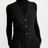 The Jina Wool Waistcoat - Black