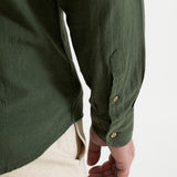 The Godeanu Linen Shirt - Forest Green