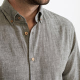 The Godeanu Linen Shirt - Grey Chambray