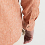 The Godeanu Linen Shirt - Salmon