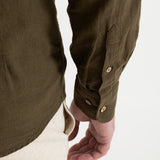 The Godeanu Linen Shirt - Khaki