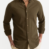 The Godeanu Linen Shirt - Khaki