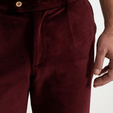 The Dacian Corduroy Trousers - Burgundy