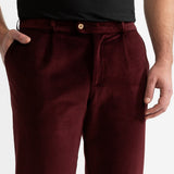 The Dacian Corduroy Trousers - Burgundy