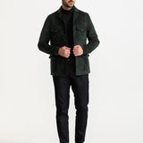 The Corduroy Safari Jacket - Forest Green