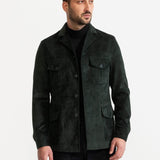 The Corduroy Safari Jacket - Forest Green