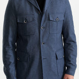 The Safari Wool Jacket - Blue