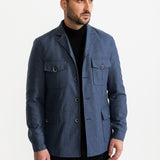 The Safari Wool Jacket - Blue