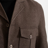 The Safari Wool Jacket - Chambray Brown