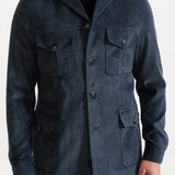 The Corduroy Safari Jacket - Blue