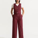 The Figa Organic Cotton Trousers - Bordeaux