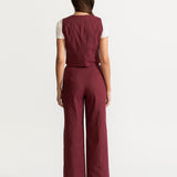 The Figa Organic Cotton Trousers - Bordeaux