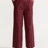 The Figa Organic Cotton Trousers - Bordeaux