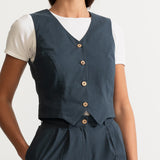 The Figa Organic Cotton Waistcoat - Grey