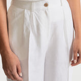 The Figa Linen Trousers - White