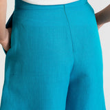 The Palazzo Linen Pants - Azure