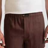 The Linen Boxer Shorts - Brown