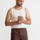 The Linen Boxer Shorts - Brown