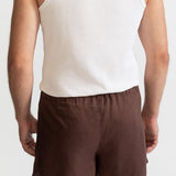 The Linen Boxer Shorts - Brown